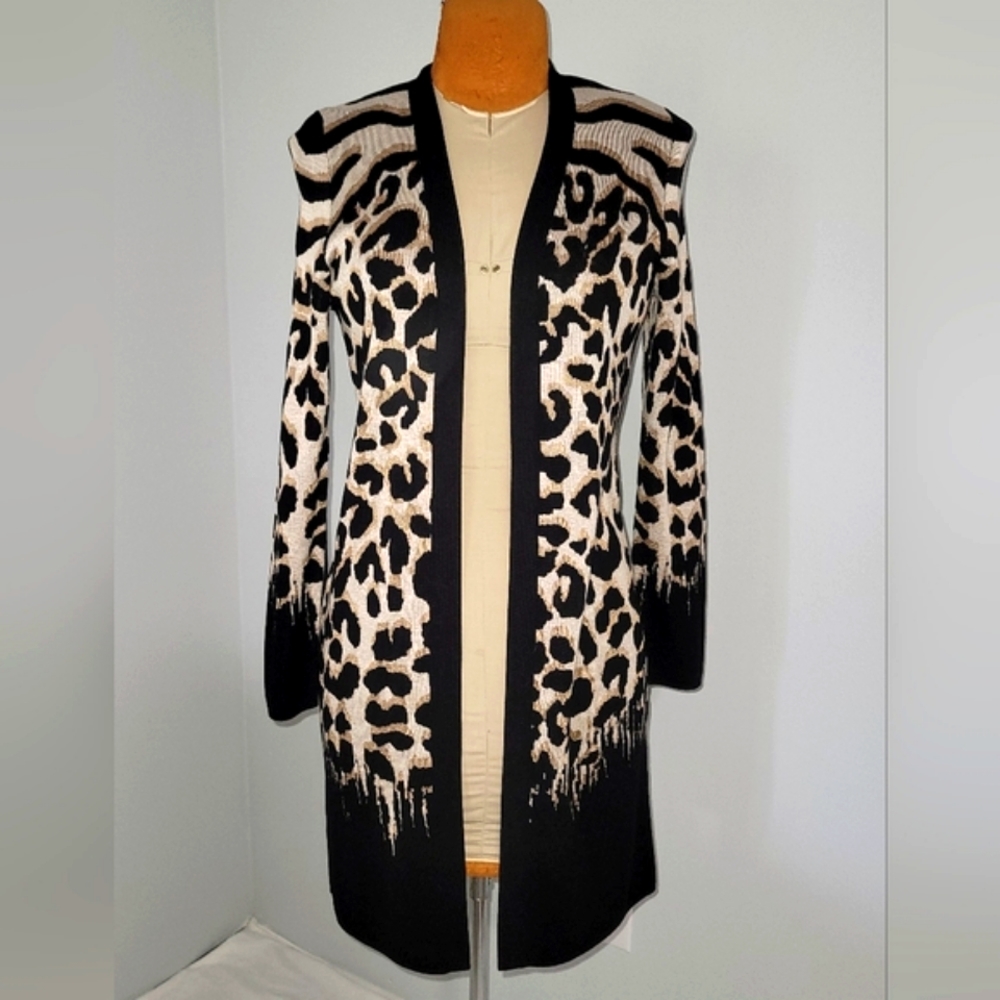 Chico's Elegant Open Front Sweater SzS